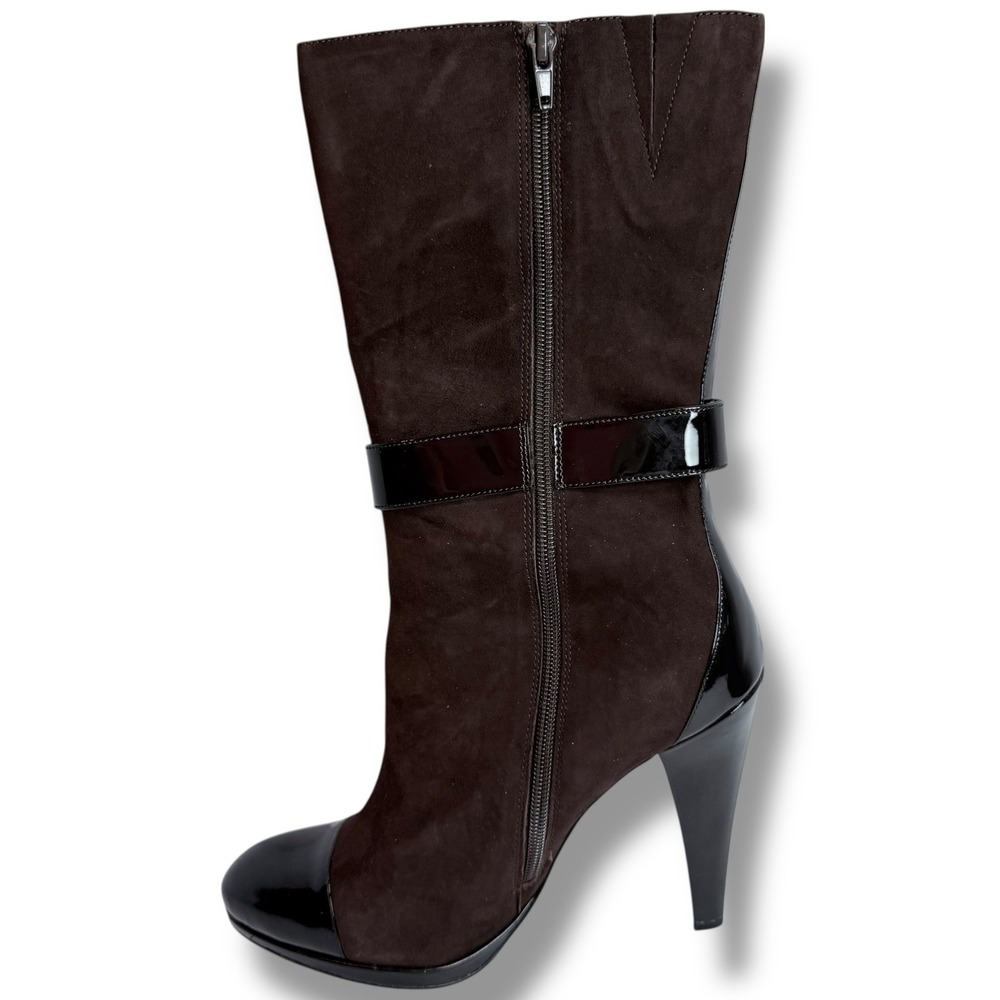 INC International Concepts Margaret Women's Suede Leather Heel Boots Brown 10M - Picture 11 of 16